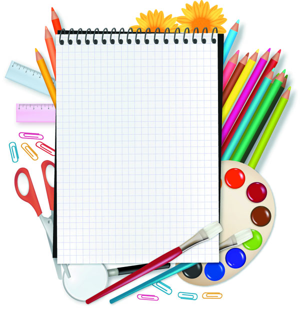 free vector Painting supplies and stationery vector